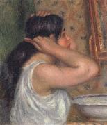 Pierre Renoir The Toilette Woman Combing Her Hair oil painting on canvas